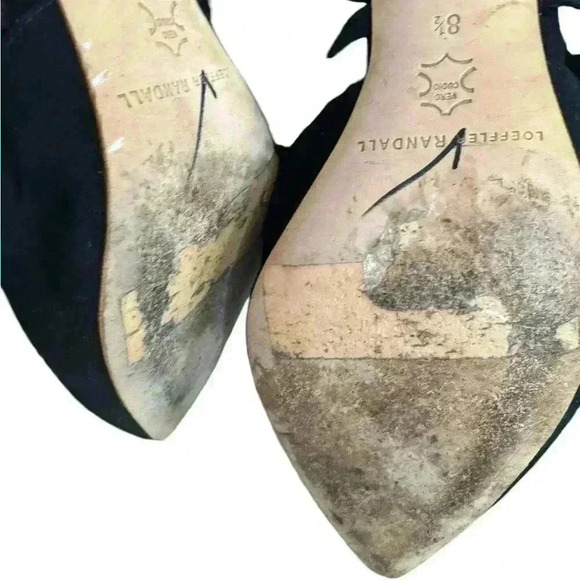 Loeffer Randall JCrew Juno kitten heel mules with feathers in black - Picture 6 of 9